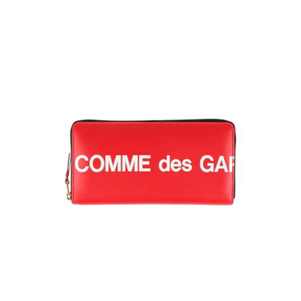 Comme des Garcons Red and White Wallet Bold Design